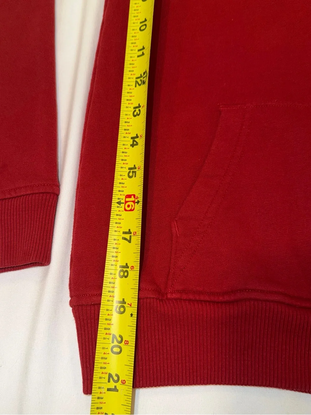 abercrombie kids Red Pullover Hoodie with Chest Graphic